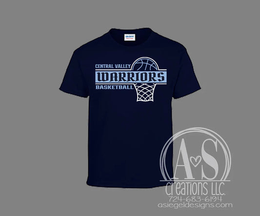 Central Valley Warriors Basketball- Navy
