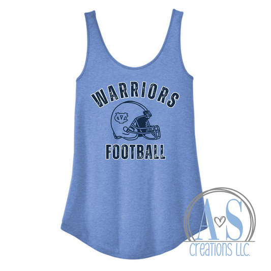 Warriors Football Distressed Helmet Tank Top- Lil Warriors Fundraiser