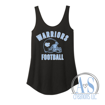 Warriors Football Distressed Helmet Tank Top- Lil Warriors Fundraiser
