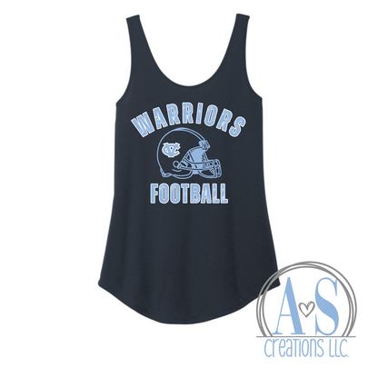 Warriors Football Distressed Helmet Tank Top- Lil Warriors Fundraiser