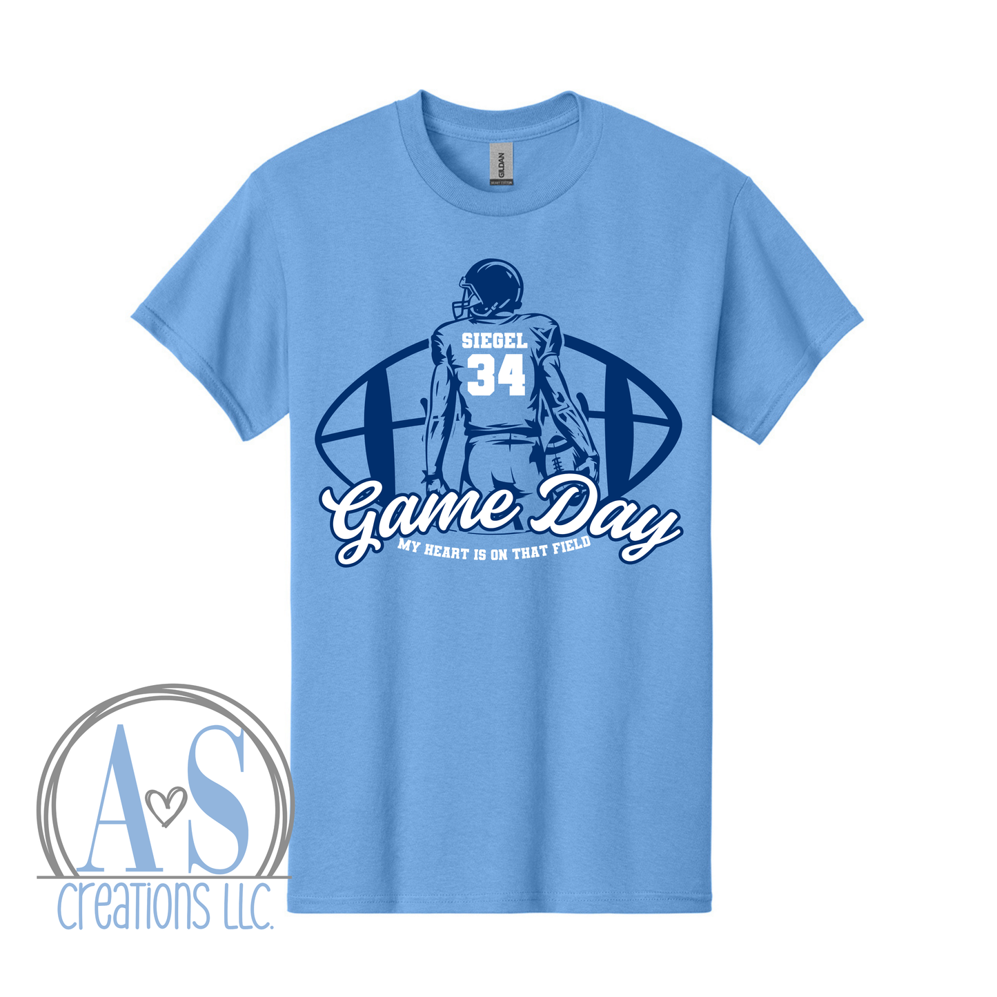 My Heart is on that Field 1 Player - Carolina Blue - Lil Warriors Fundraiser