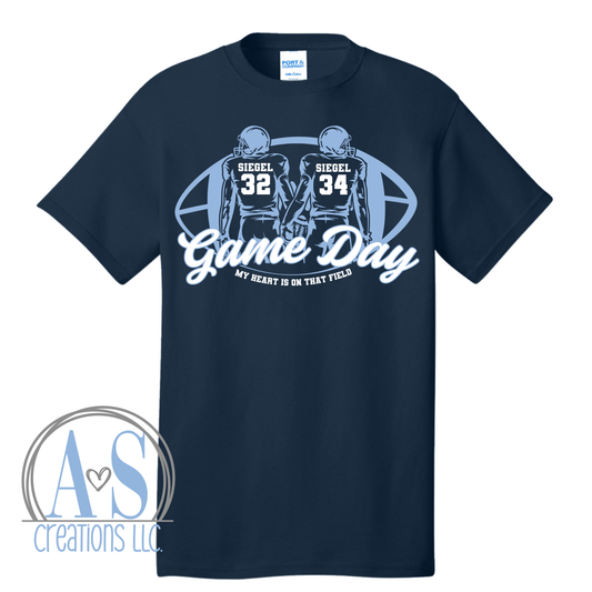 My Heart is on that Field 2 Players - Navy Blue - Lil Warriors Fundraiser