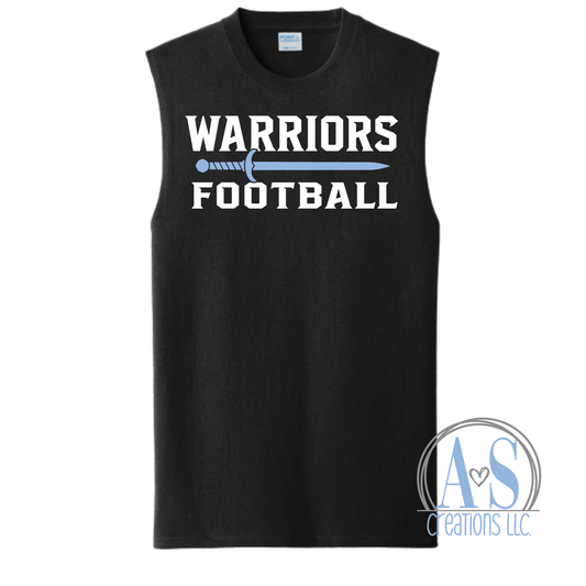Warriors Football Sword Sleeveless Tank