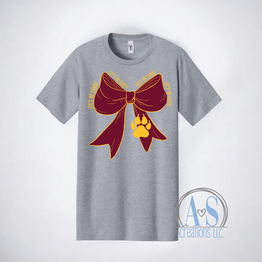 Let’s go Lions Bow - Sport Grey