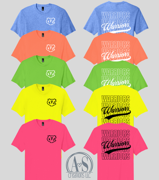 Warriors Neon Tees