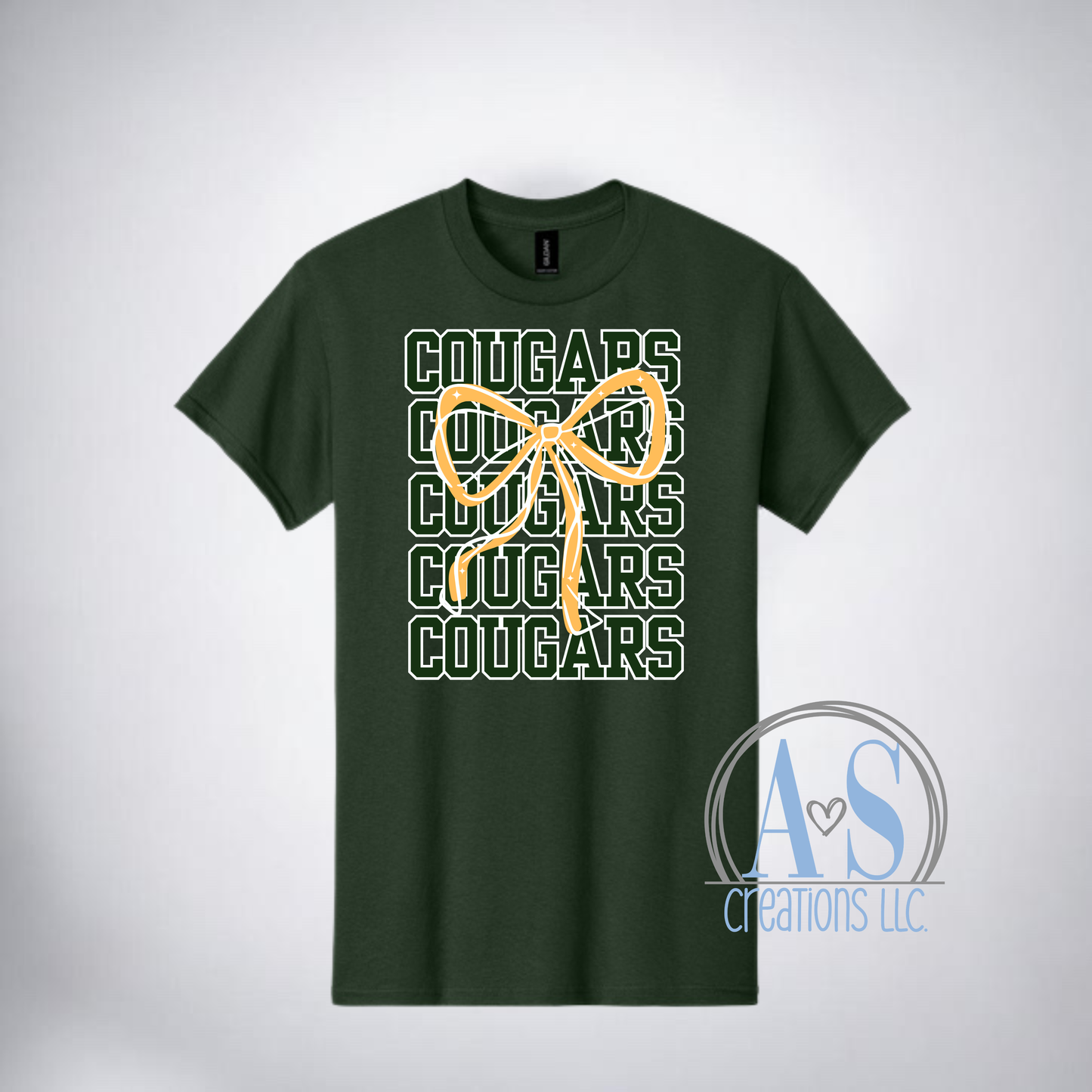 Cougars Stacked Bow Tees