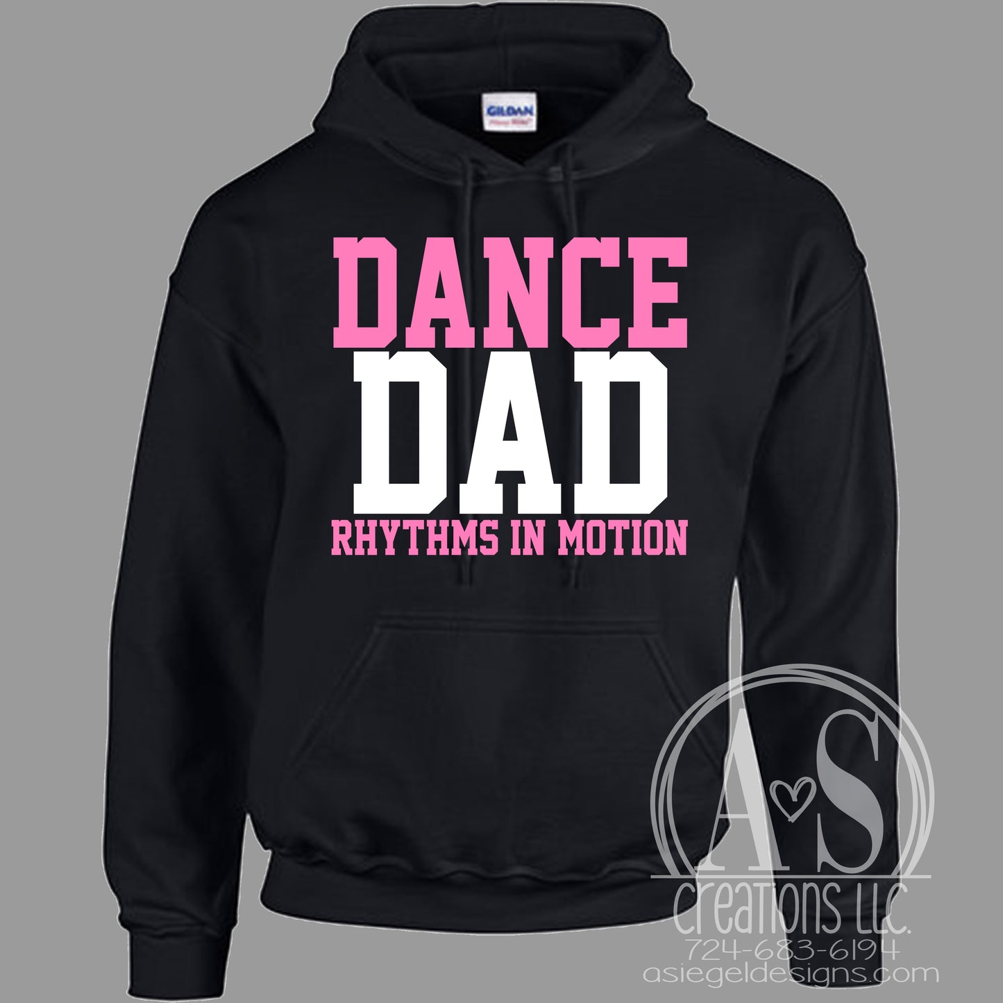 Dance Dad Block Hoodie - Black