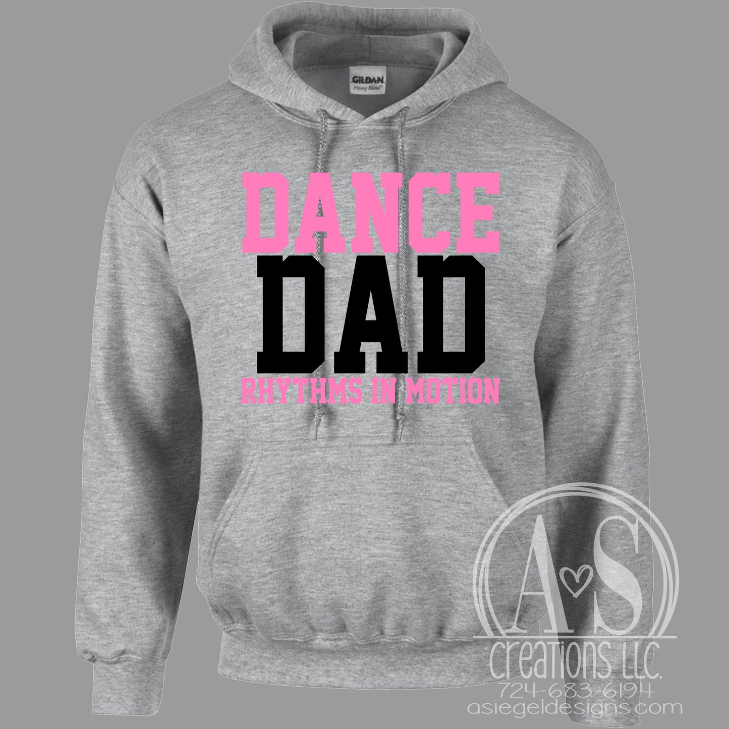 Dance Dad Block Hoodie - Grey