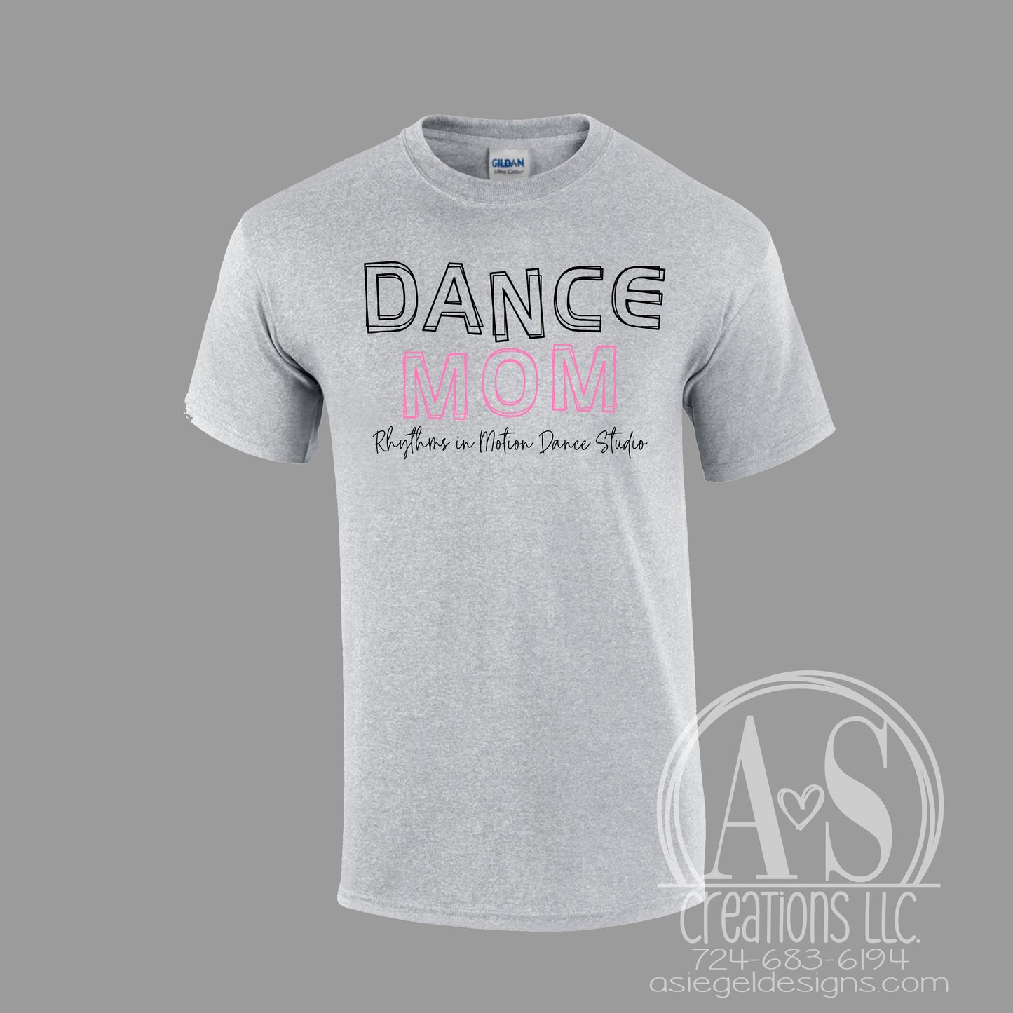 Dance Mom Outline Tee - Sport Grey