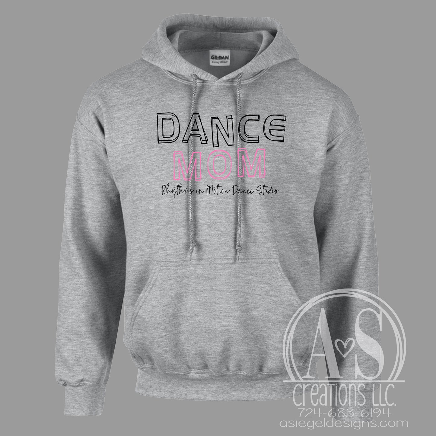 Dance Mom Outline Hoodie - Sport Grey