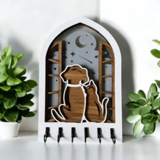 Dog & Cat. Keyholder