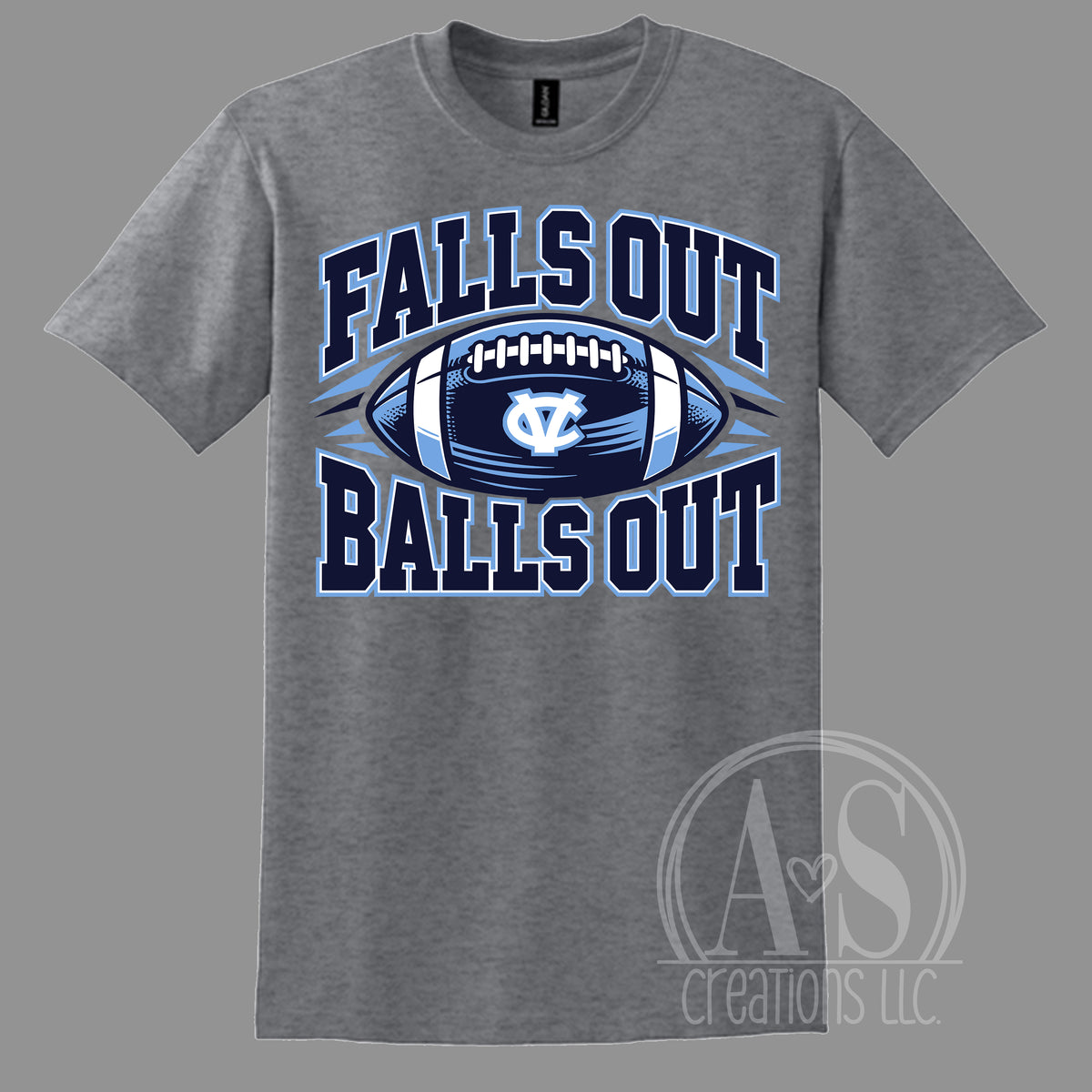 Falls Out Balls Out - Graphite Heather Grey