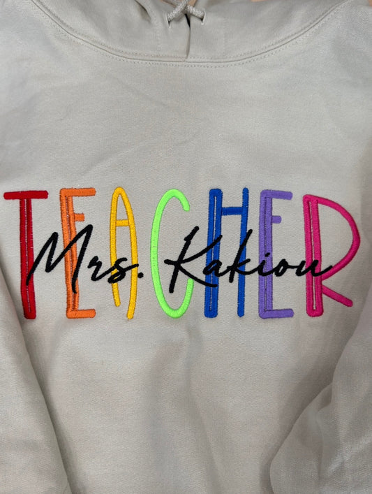 Teacher Embroidery