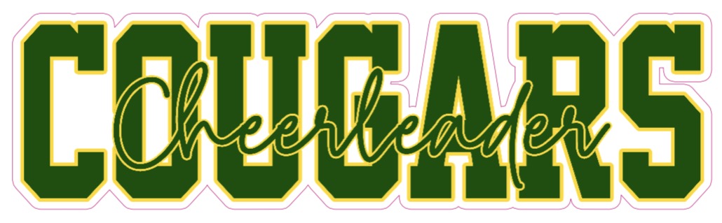 Cougars Cheerleader Decal