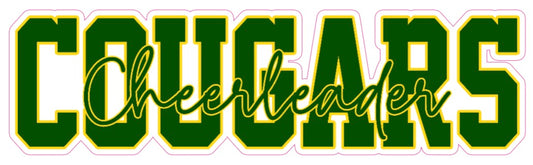 Cougars Cheerleader Decal