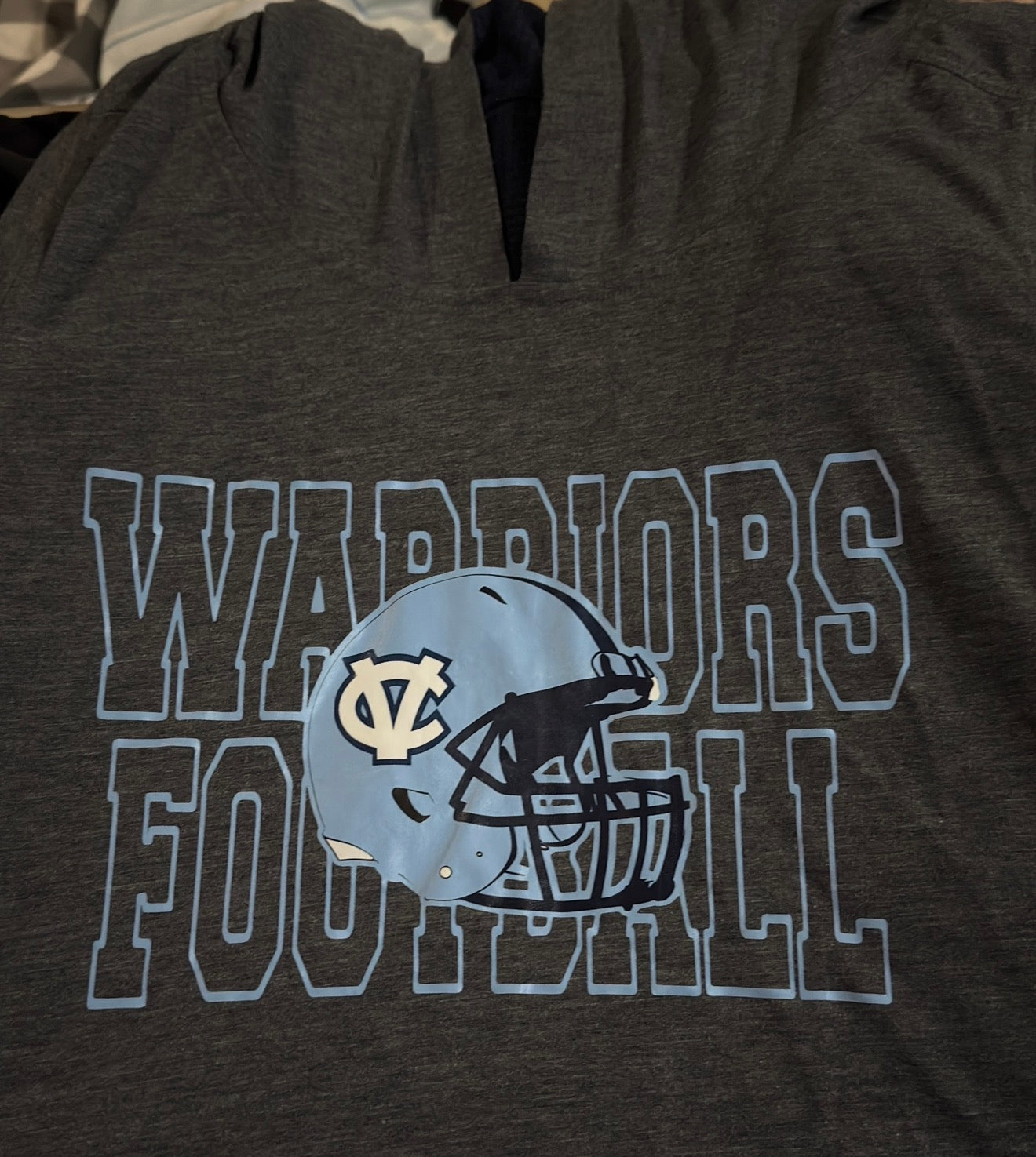 Warriors Football- Ladies hooded sleeveless tank - Lil Warriors Fundraiser