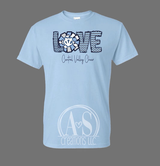 Love CV Cheer- Light Blue