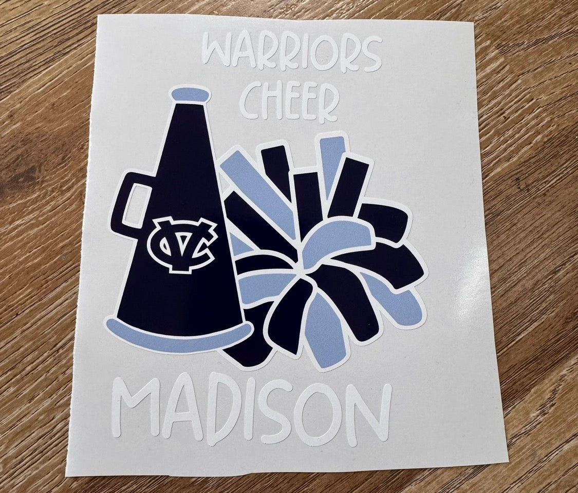 CV cheer Decal