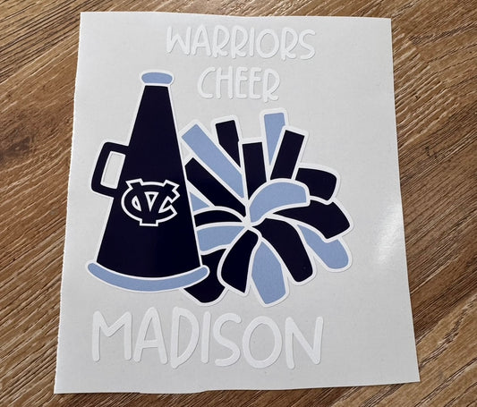 CV cheer Decal