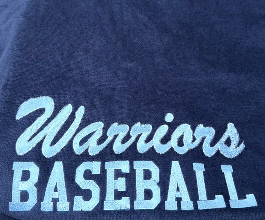 Warriors Baseball Beach Towel