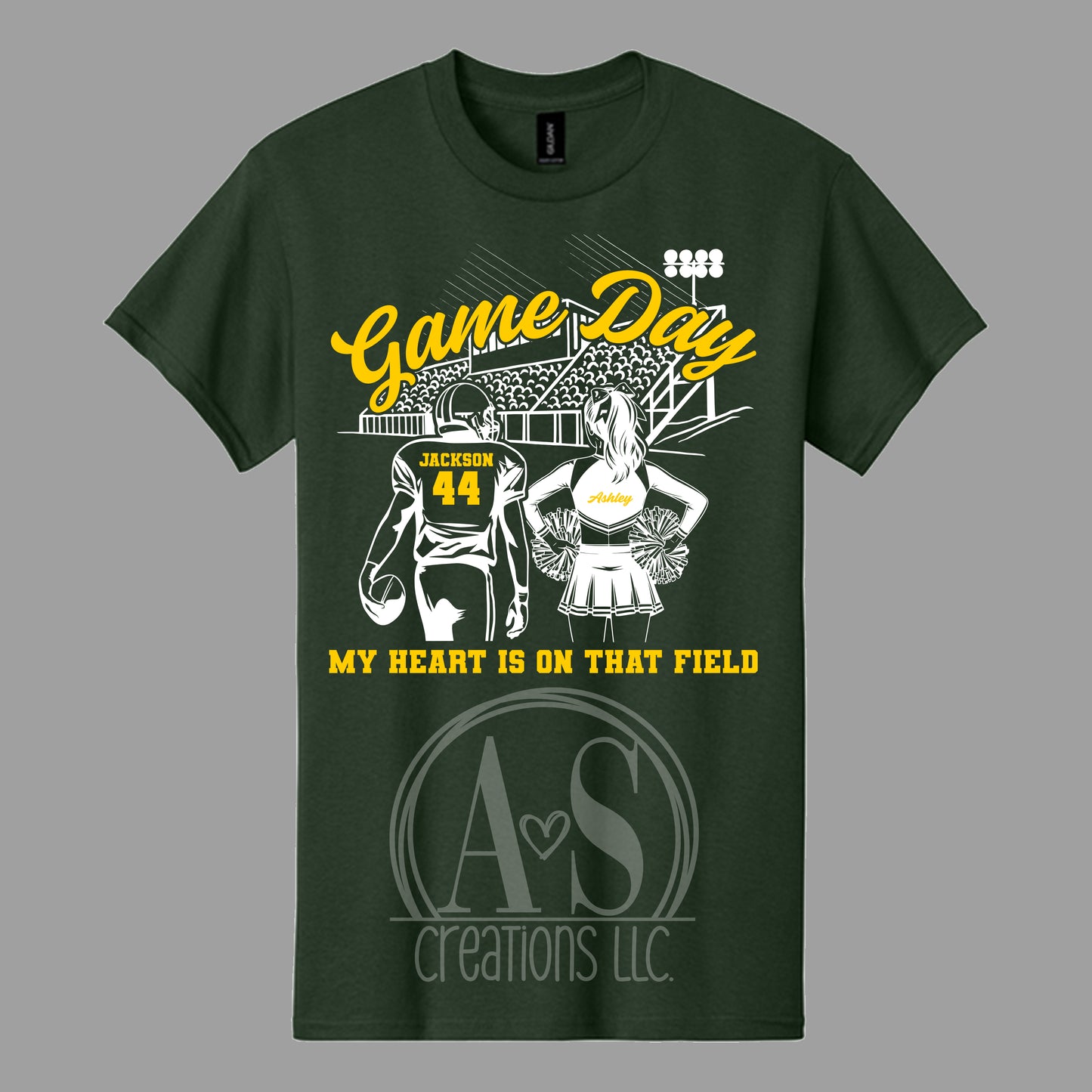 Game Day Football/Cheer - Forest Green