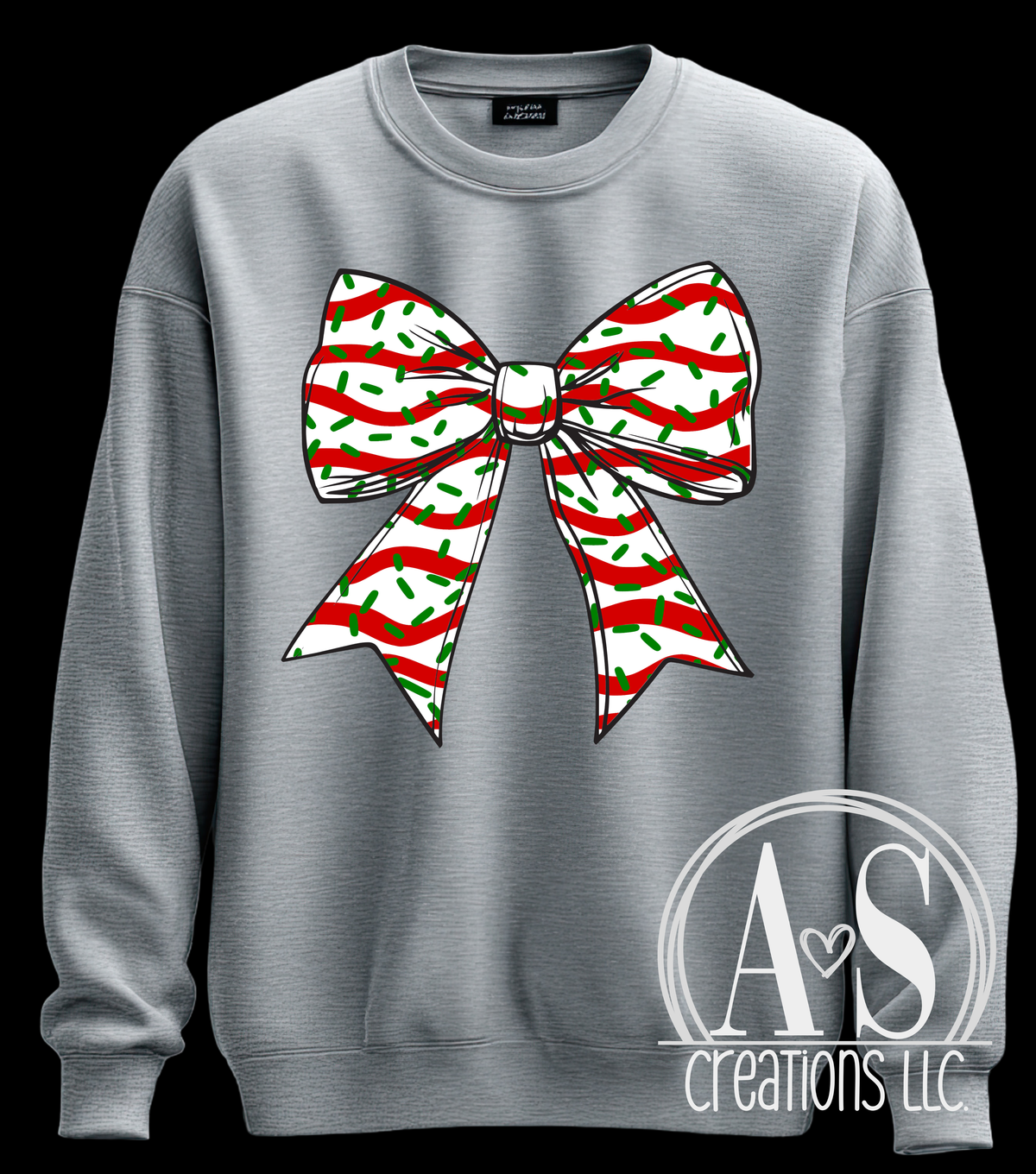 Christmas Bow - graphite heather grey