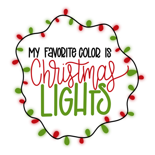 My favorite color is Christmas lights