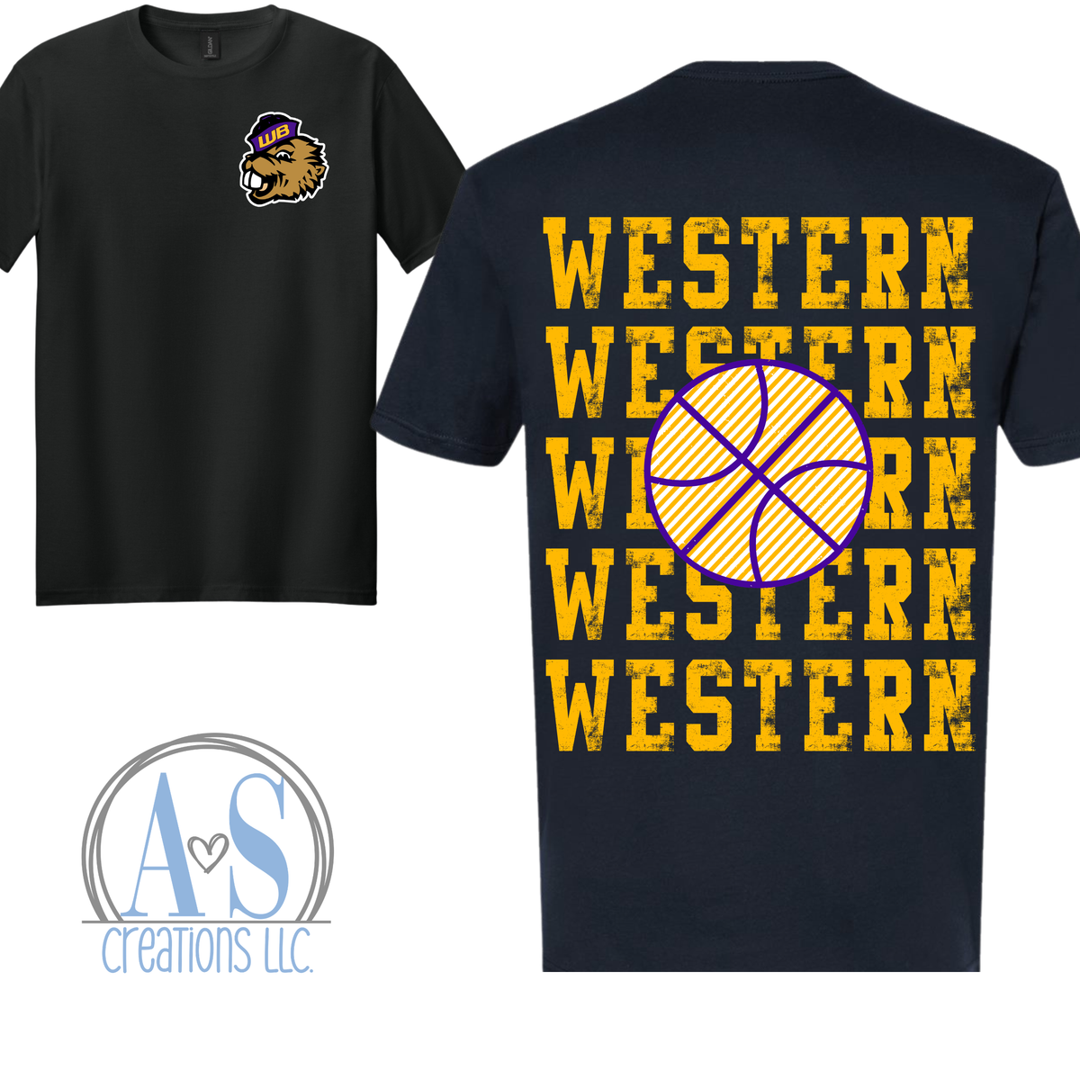 Western Beaver basketball- Black