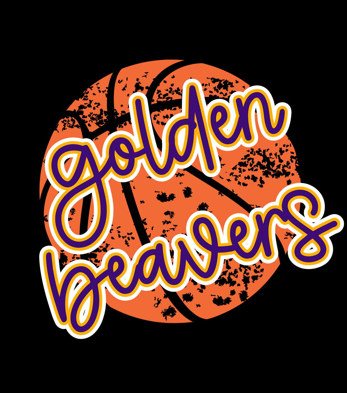 Golden Beavers basketball- Black