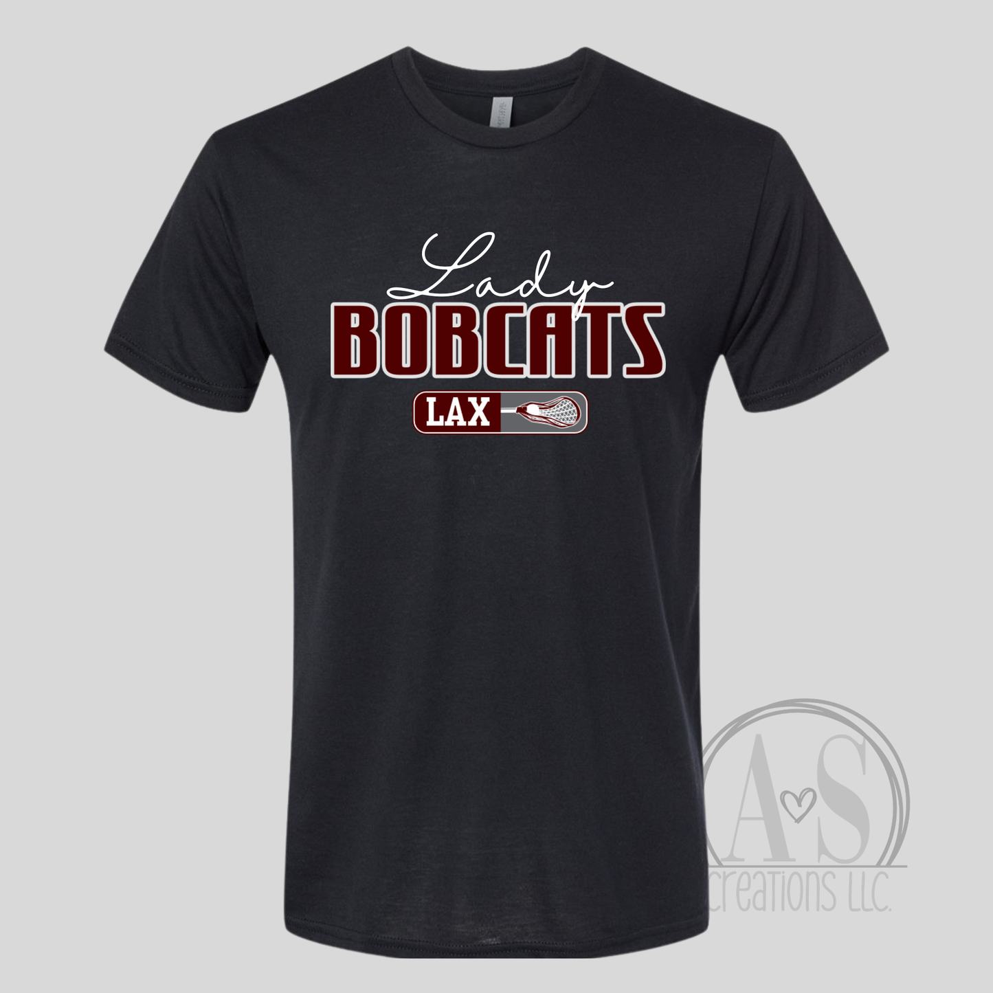Lady Bobcats Lax Tee - Black