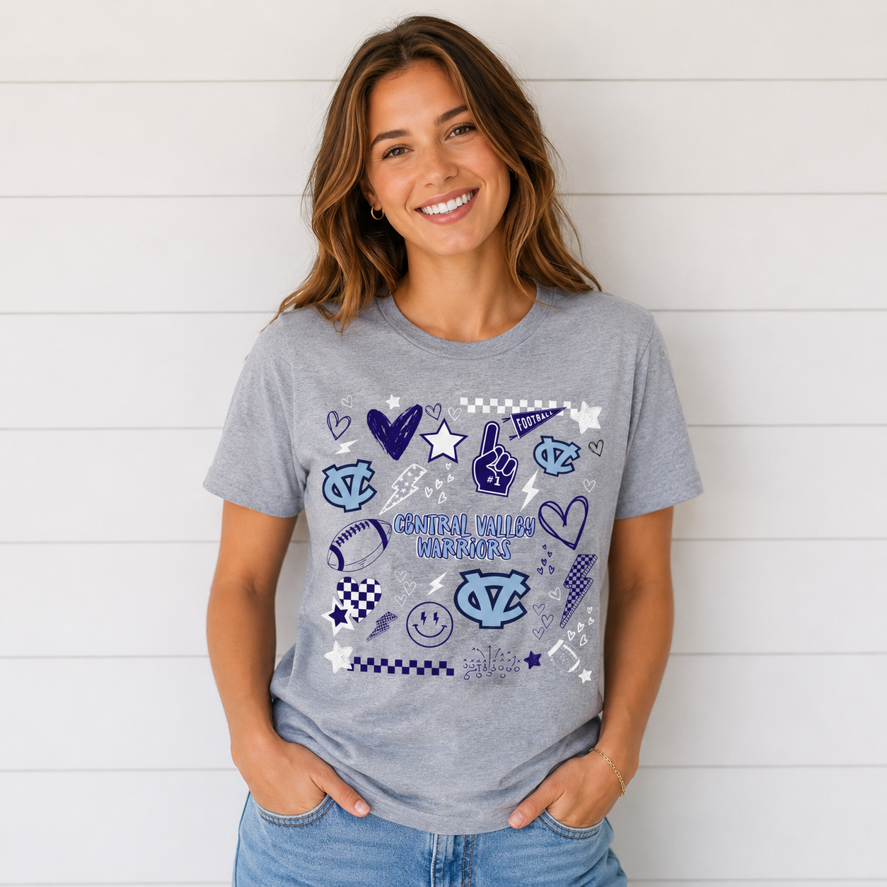 Warriors football spirit - Sport Grey