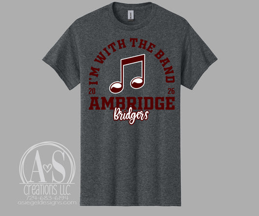 I'm with the band Note - Dark Heather Grey