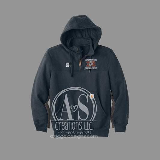 Indian Carhartt 1/4 Zip Hoodie  - Navy