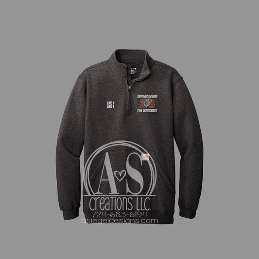 Indian Carhartt 1/4 Zip Sweatshirt - Dark Heather Grey