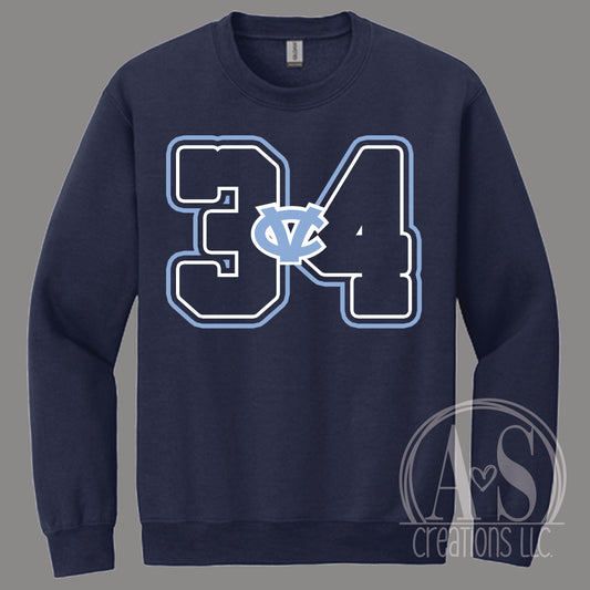 Next Level Jumbo Number CV Sweatshirt - Printed
