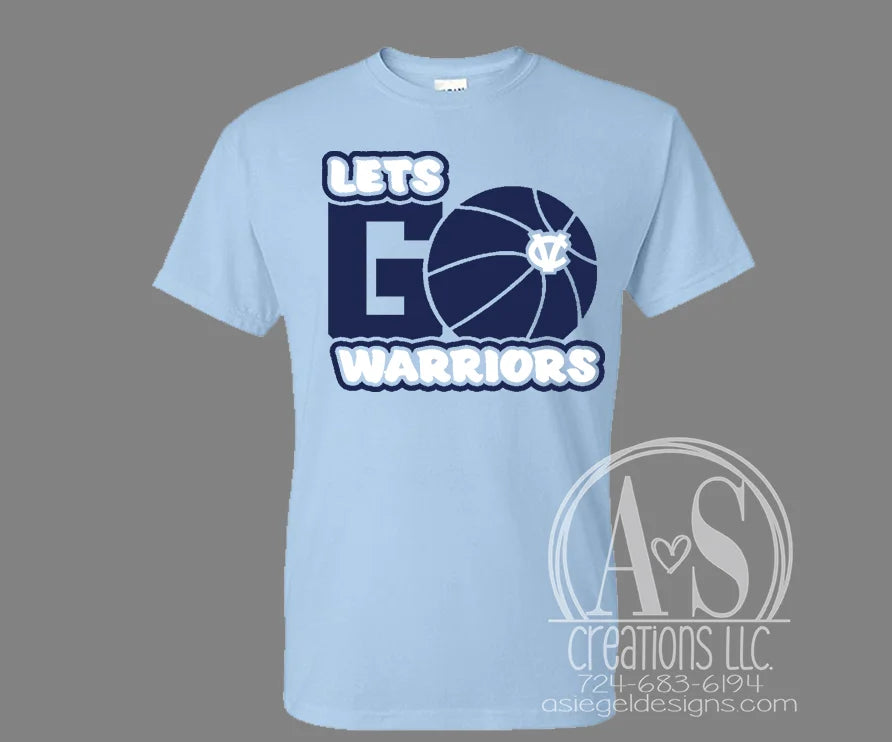 Lets Go Warriors - Light Blue