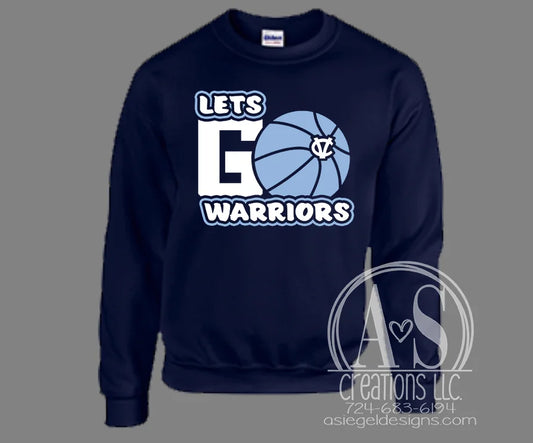 Lets Go Warriors - Navy