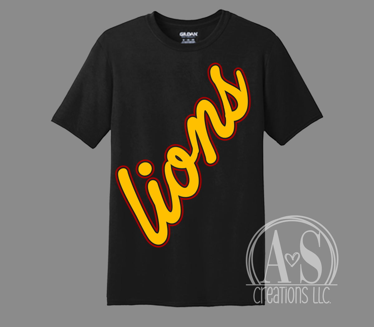 Lions Diagonal Print - Black