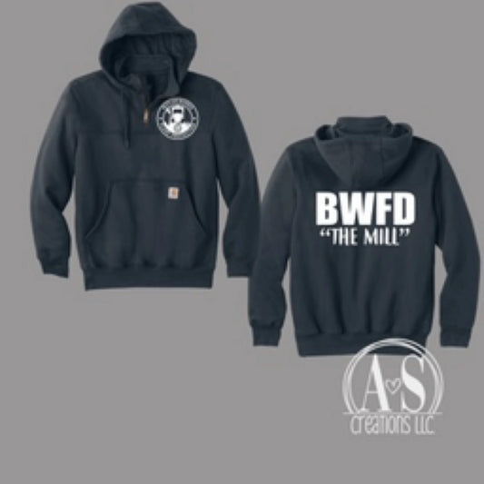 BWFD Carhartt 1/4 Zip Rain Defender Hoodie