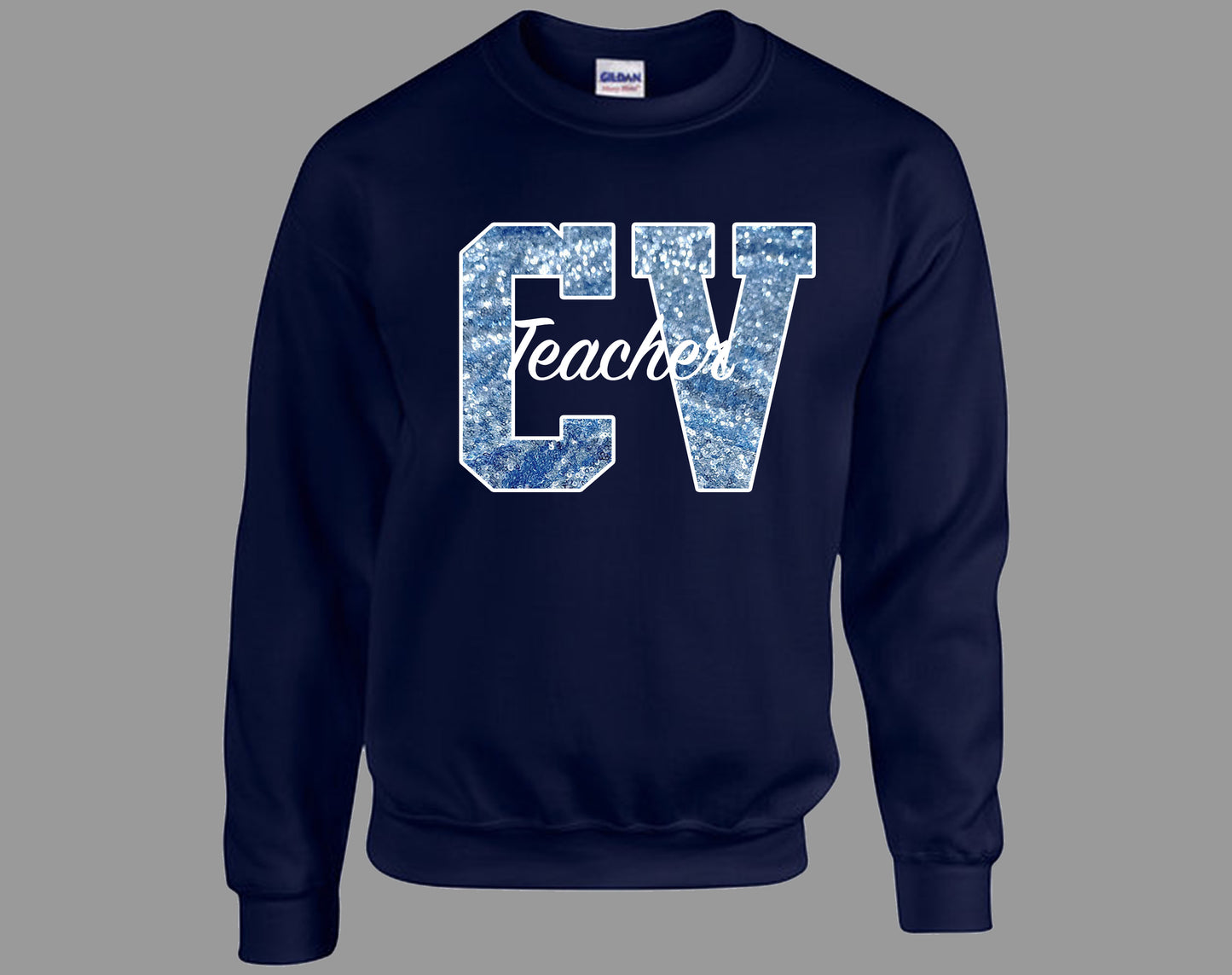 CV Teacher Sequin Sweatshirt - Navy