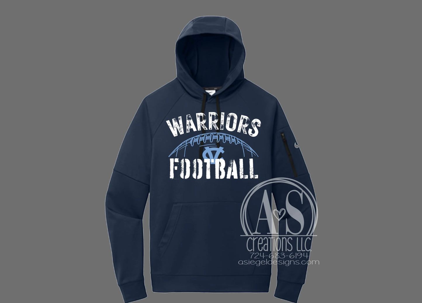 Warriors Football NIKE Hoodie- Navy