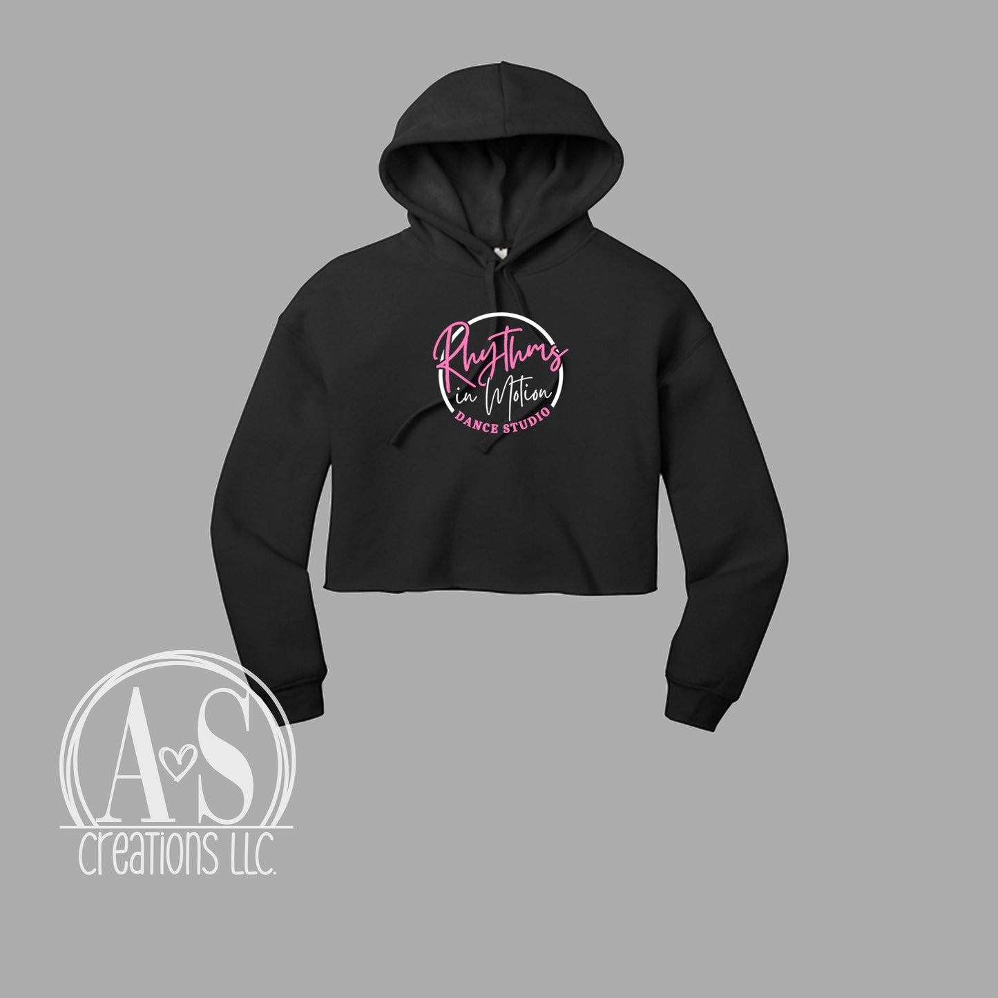 Round Logo Crop Hoodie