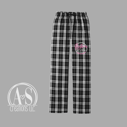 Round Logo Plaid Pajama Pants
