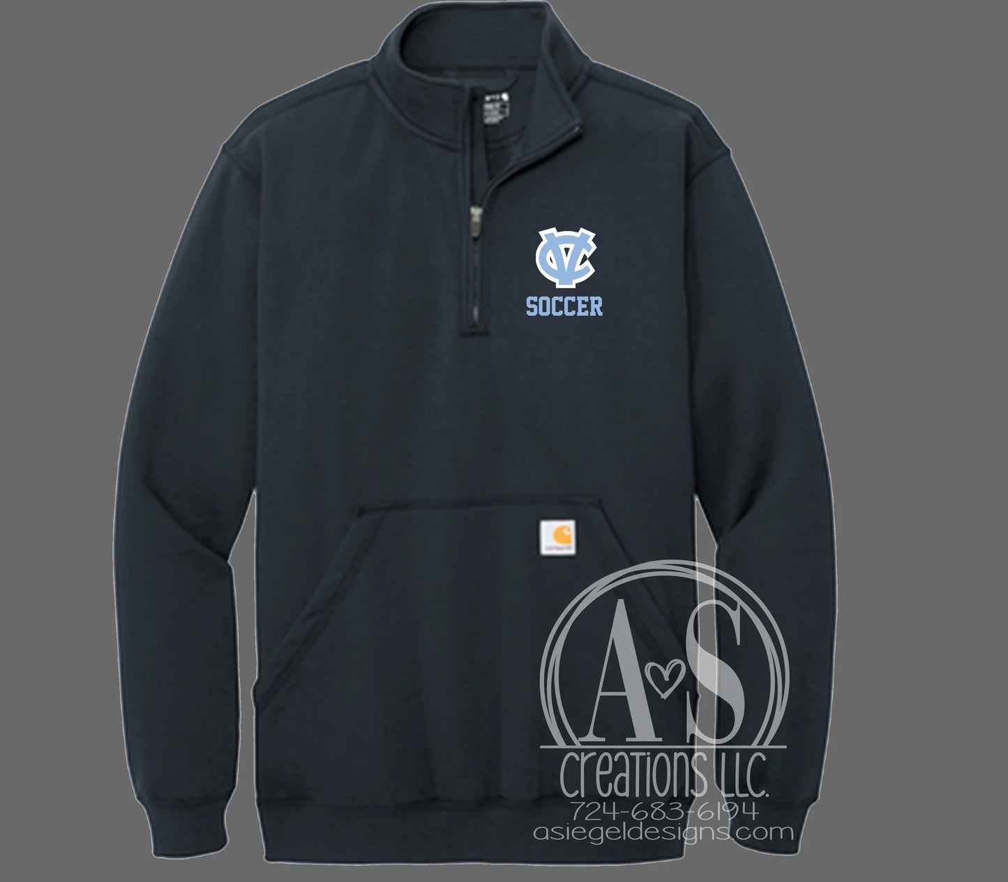 CV Soccer 1/4 Zip Carhartt Sweatshirt