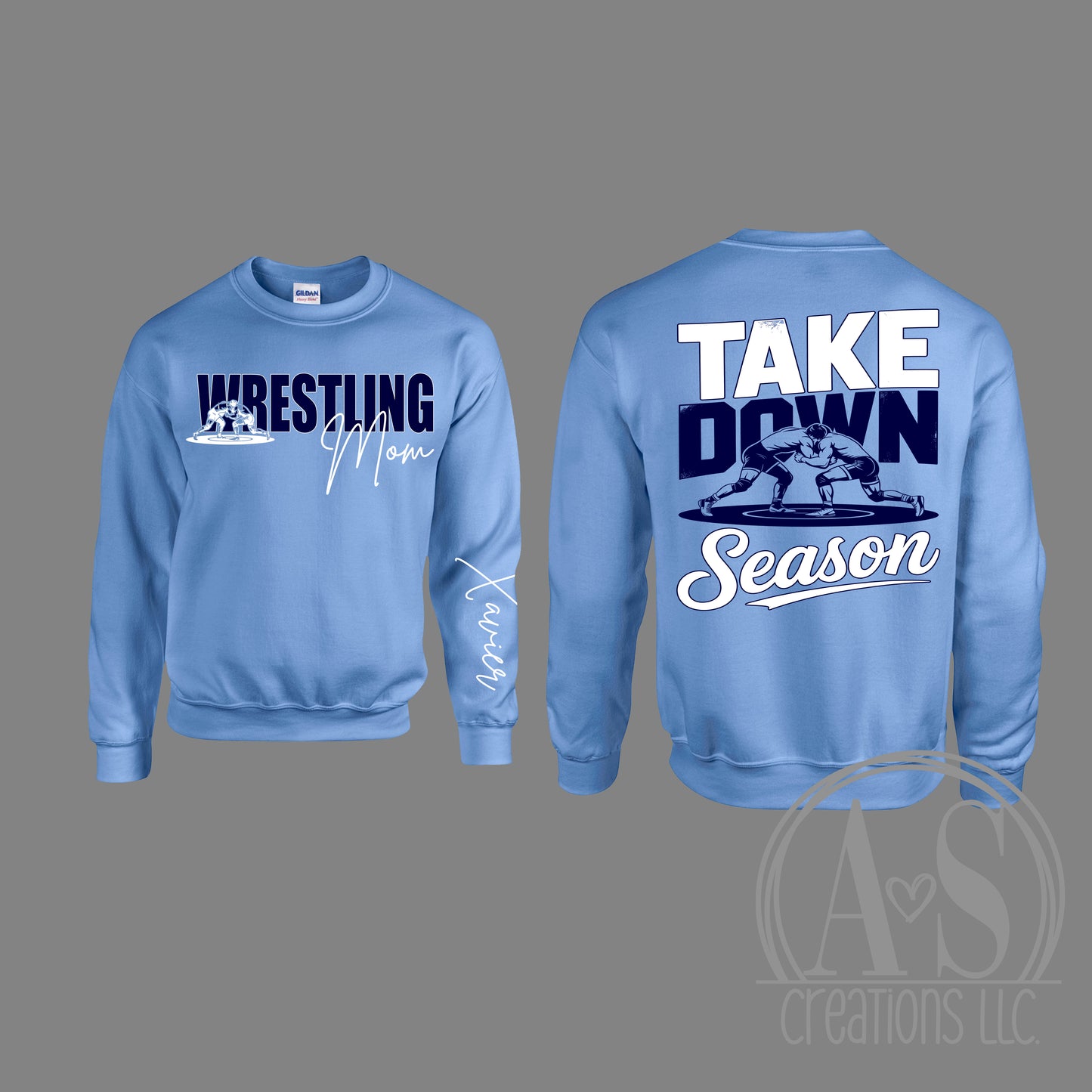 Wrestling Mom (Take Down Season) - Carolina Blue
