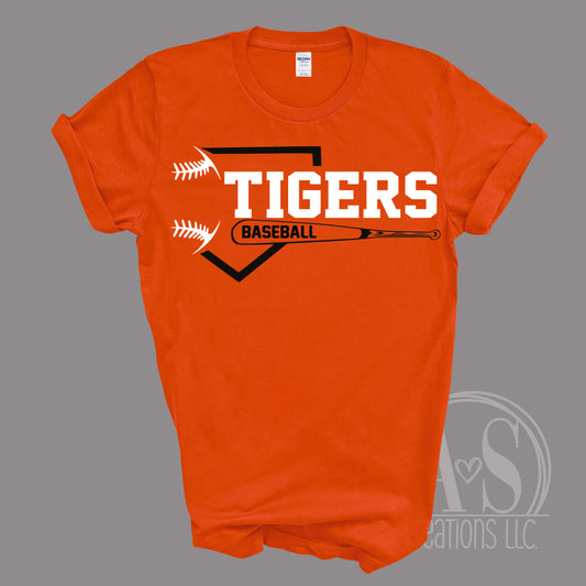 Tigers Baseball Bat/Plate