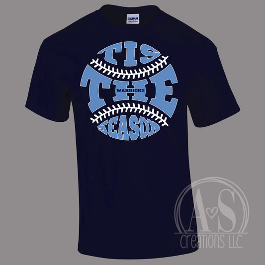 Tis the Season Navy Blue Tee