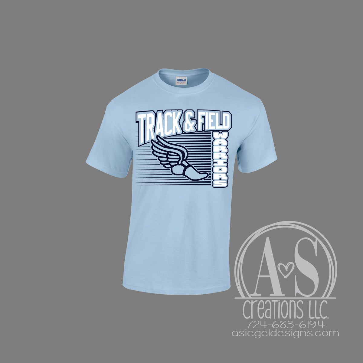 Warriors Track & Field - Light Blue