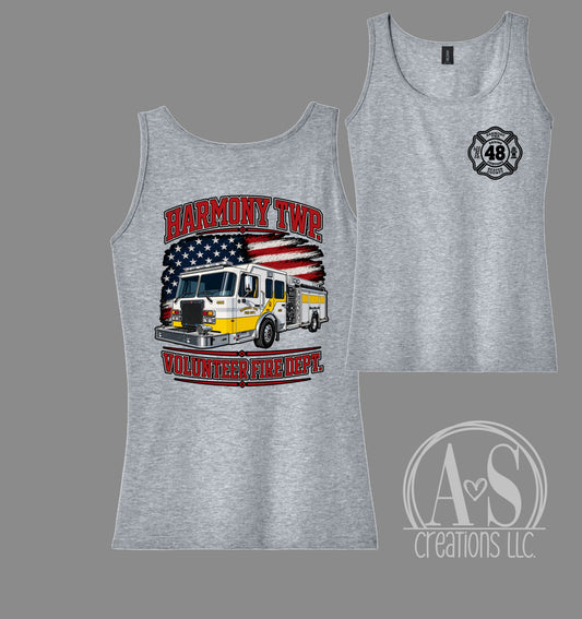 Harmony Township Truck - Ladies Tank Sport Grey