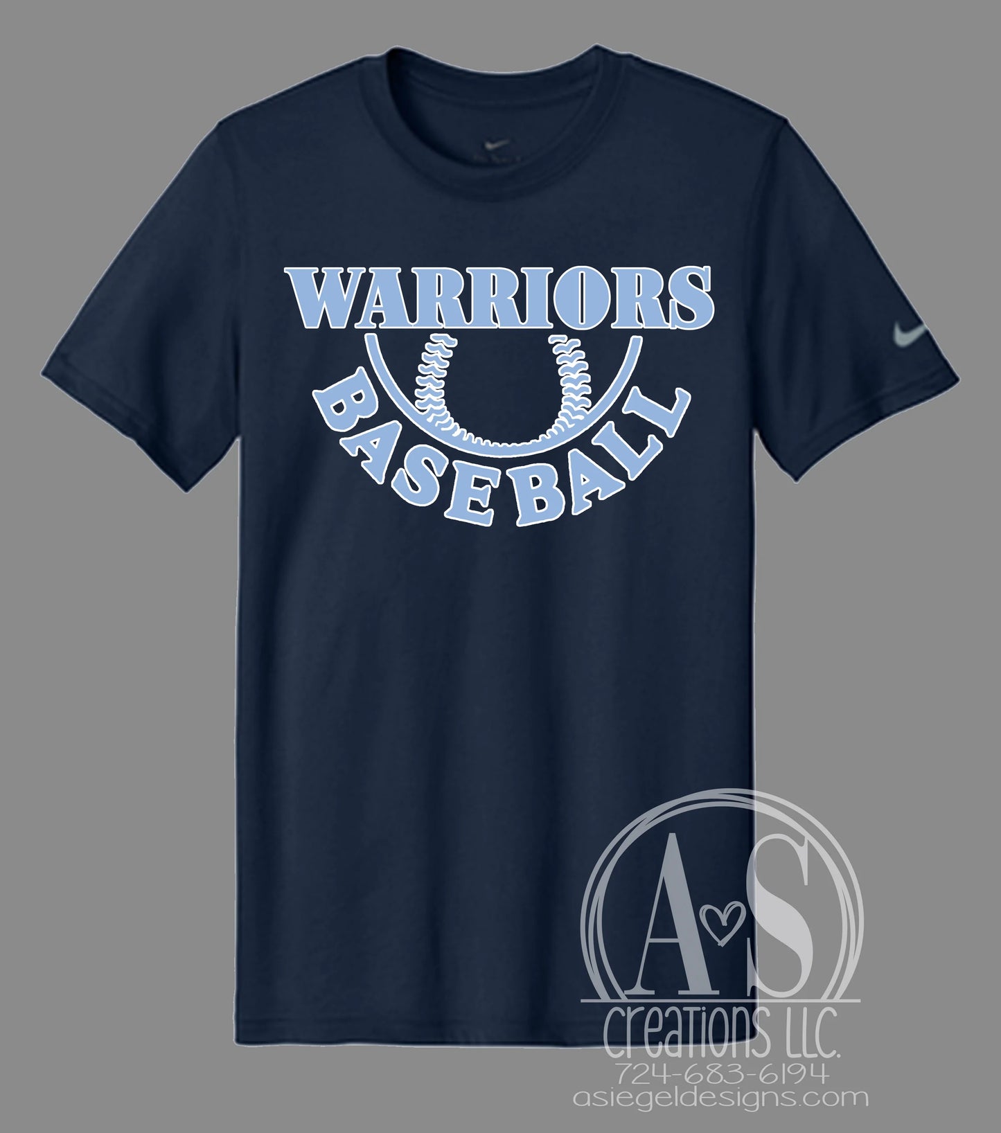 Warriors Baseball Round NIKE tee